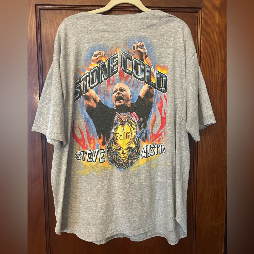 90's Stone Cold Steve Austin WWF Attitude Jersey Tee Short Sleeve XXL